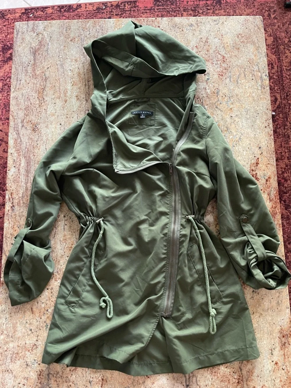 Haute Monde Olive Utility Hooded Jacket - Size Medium - Picture 3 of 6